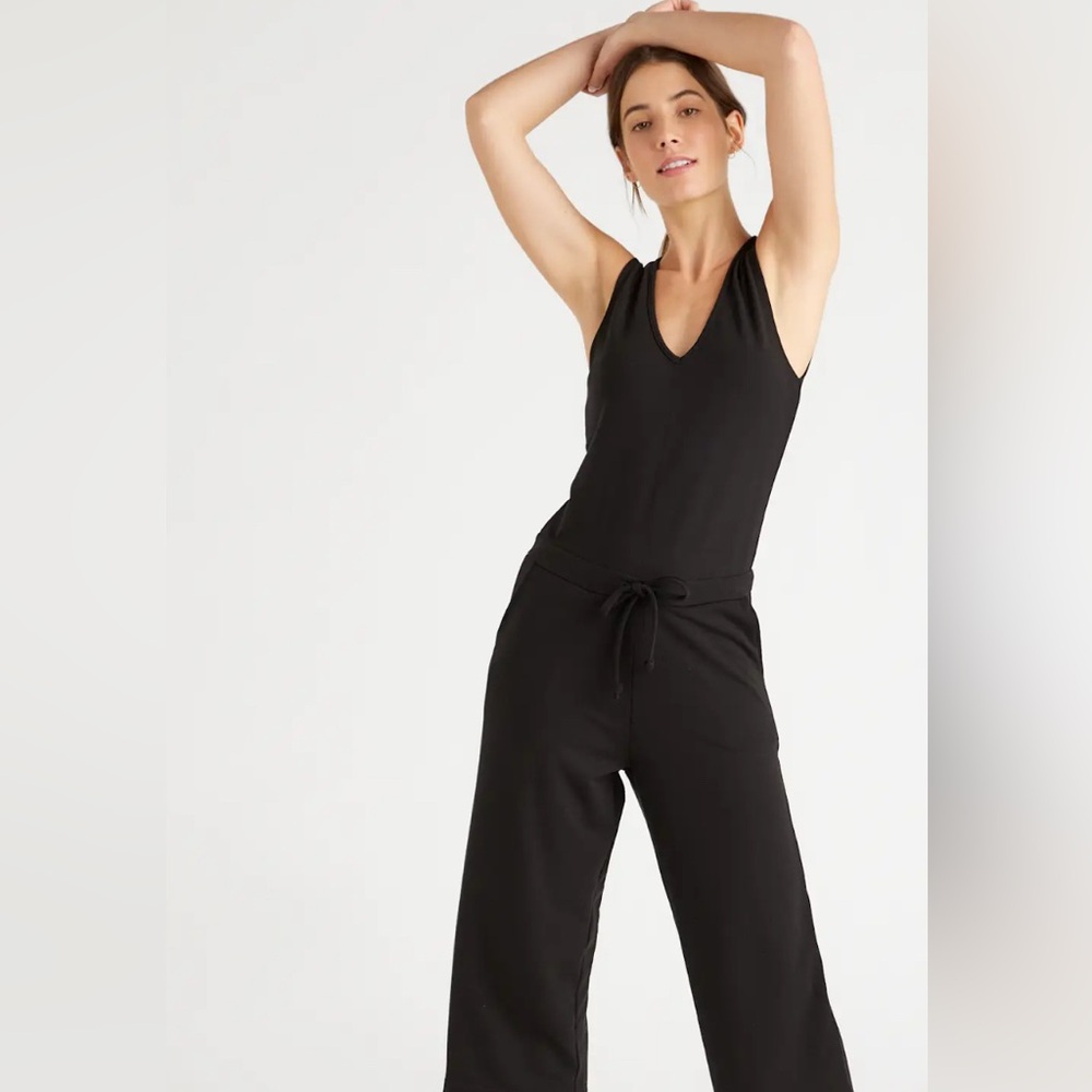 NWT Quince Black Sleeveless Jumpsuit